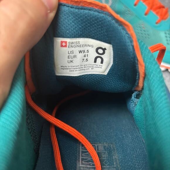 On Cloudflow Teal Blue Athletic Sneakers Walking Running Shoes Women Size 9.5 US - Picture 8 of 8